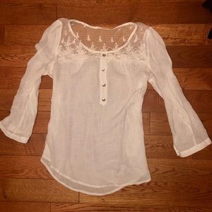 White blouse with buttons